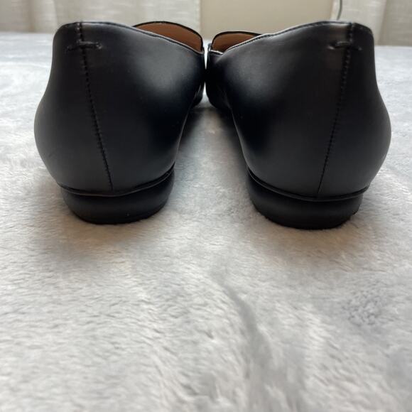 Franco Sarto Belamour Loafers Mens 8.5M Black Faux Leather Pointed Toe Flats - Picture 4 of 9